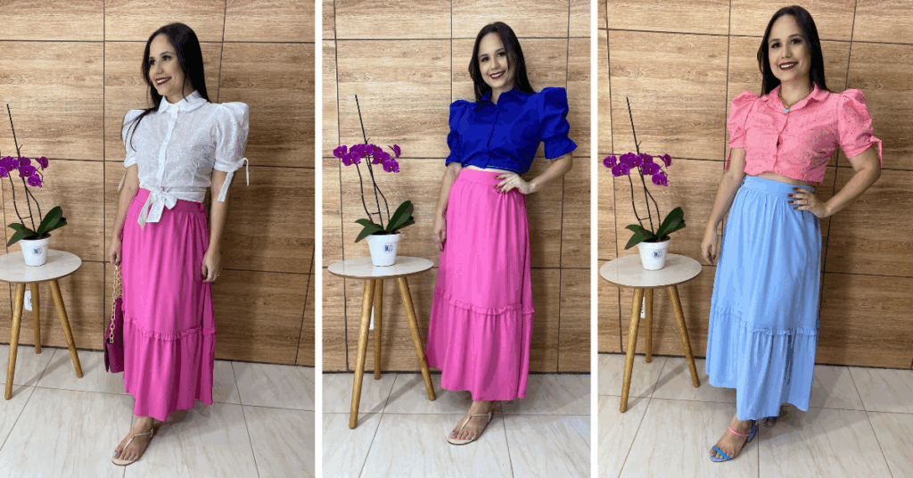 look com saia longa